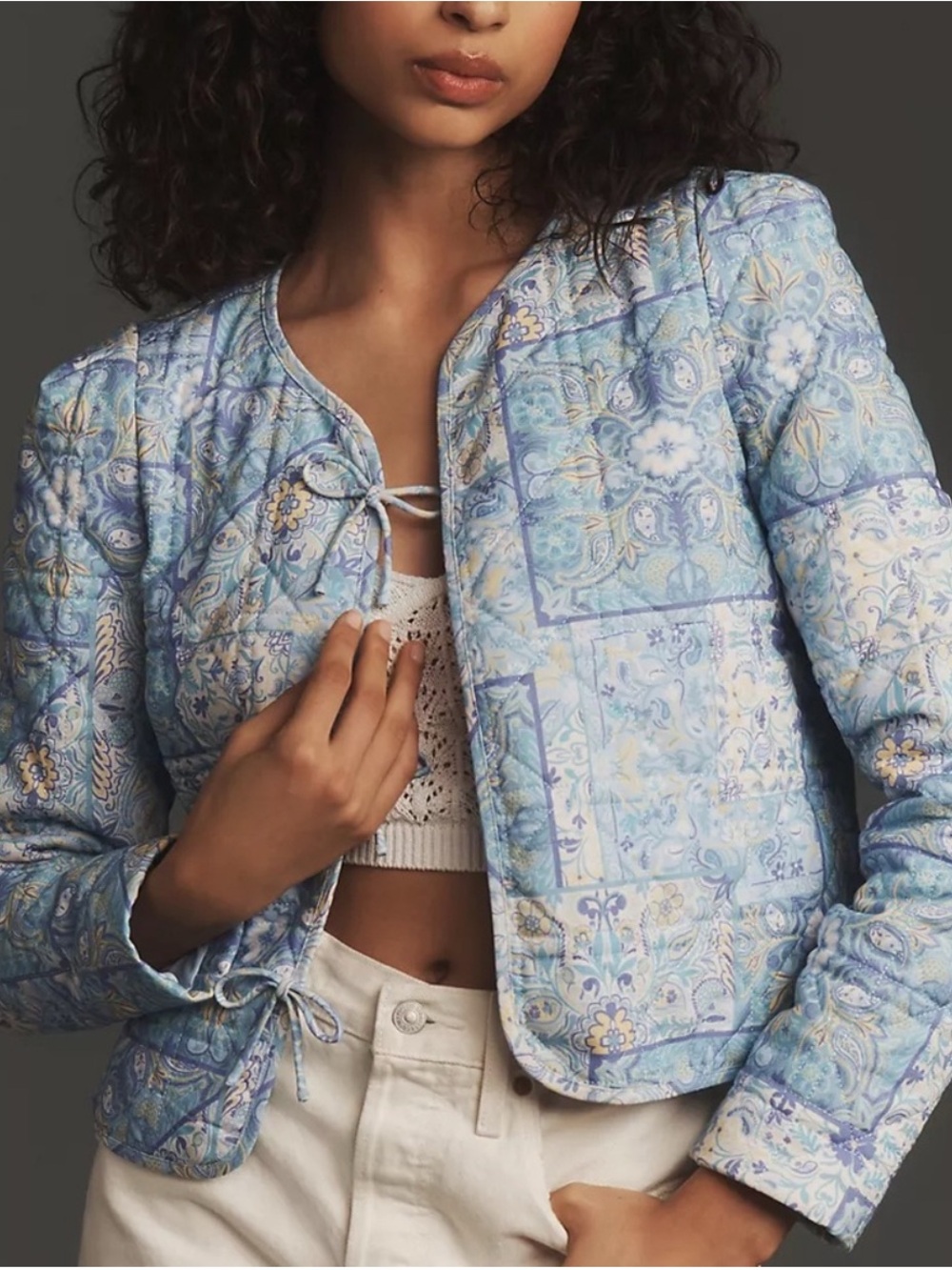 Anthropologie | Dolan Left Coast Blue Patchwork Jacket
